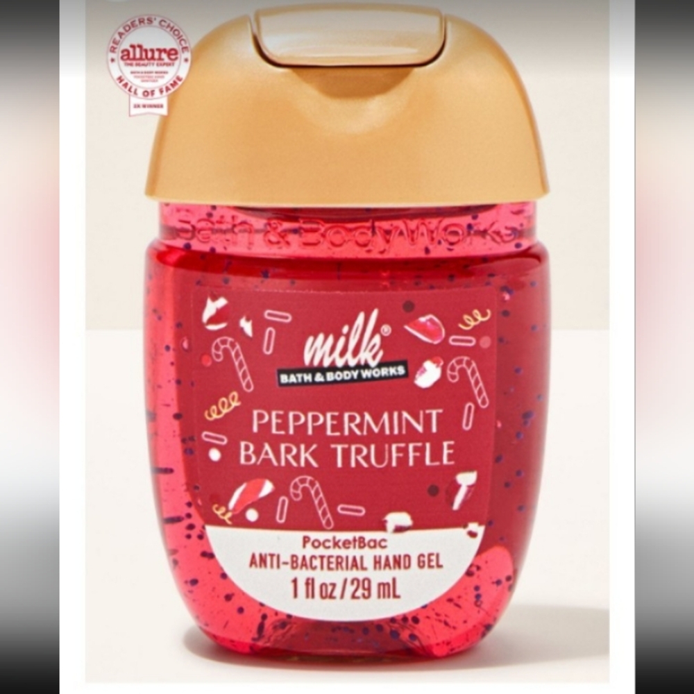 Bath & Body Works Peppermint Bark Truffle Hand Gel - Red